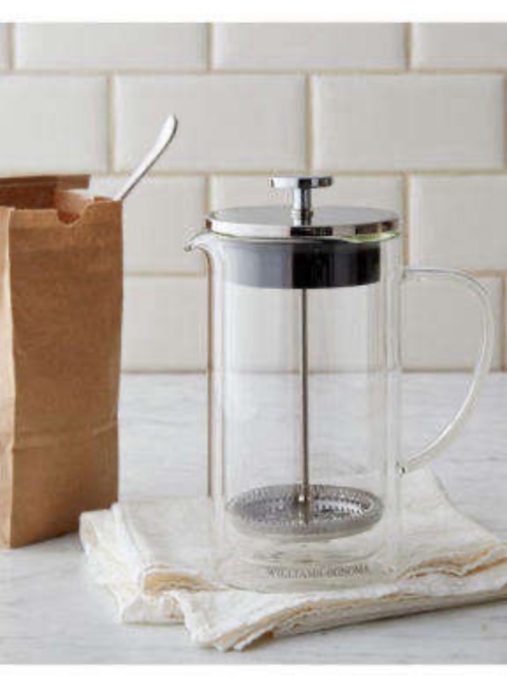 Williams-Sonoma Clear Glass Double-Wall French Press
